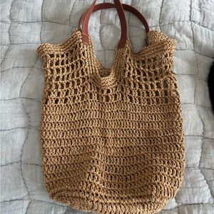 Banana Republic Tan Woven Tote